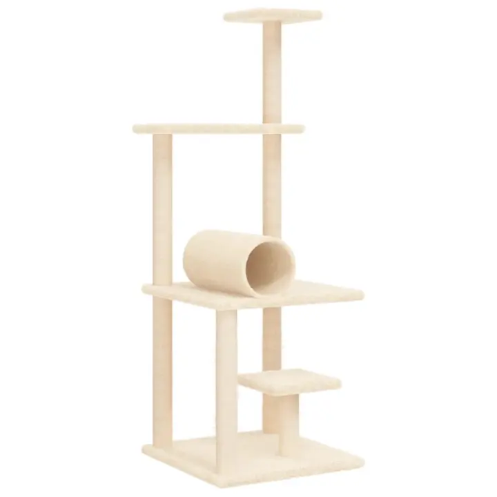 Rascador para Gatos con postes de ISAL Crema 136 cm - 1