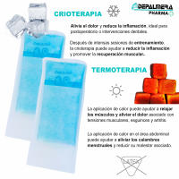Bolsas de Frio y Calor para Primeros Auxilios, Packs 2 UNIDADES, Bolsas de Gel azul Frío Nevera o Calor Microondas Reutilizables con Fundas Protectoras Compresas Grandes Frías y Calientes para Lesiones para lesiones dolor - details 1