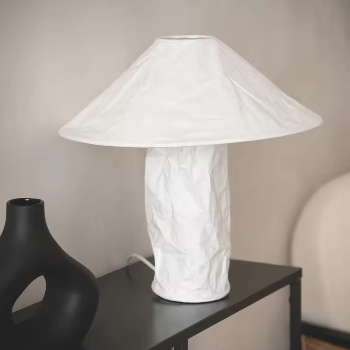 Ledkia Lámpara de Mesa Papel Tyvek Rapa Blanco - 1