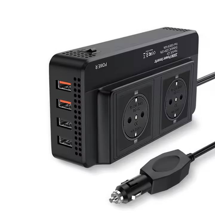 Inversor de Coche 200W Convertidor de Voltaje 12V 220V with Pantalla LED Digital - 1