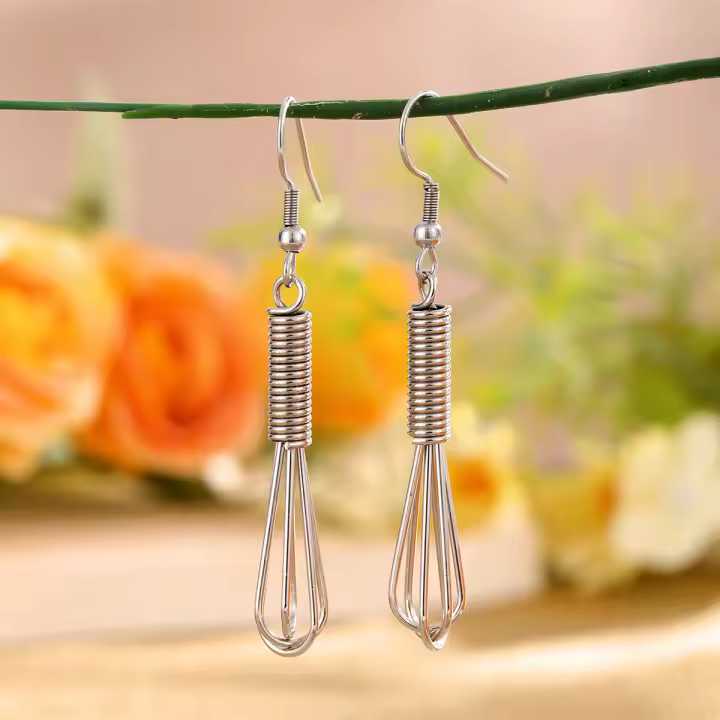 Paz De Huevo Divertido Pendientes Colgantes Punk Quirky Hechos De Aleación De Hierro Para Regalos Ideales - 1