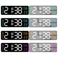 Reloj De Pared Electrónico Con Pantalla De Temperatura Y Fecha Reloj De Mesa Digital LED Montado En La Pared Para El Hogar Control De Voz DST 12/24H - details 2
