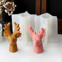 Molde De Silicona 3D Para Candles Y Artesanía En Forma De Cabeza De Ciervo Sika Oveja Erizo Animal Herramienta Decorativa Para Cera Aromaterapia Y Gypsum - details 1