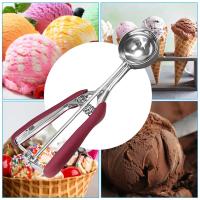 Cuchara De Helado De Acero Inoxidable VIE LENTE Multifuncional Para Frutas Y Papas Con Mango De Resorte Herramienta De Cocina De 3/4/5 Cm - details 4