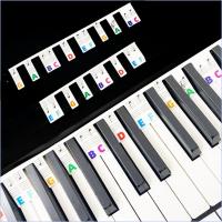 Etiquetas De Teclas Para Piano Electrónico De 88 Teclas Colores Variados Estilo Musical Etiquetas De Notas Para Aprendizaje - details 0