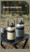 TKK Taza De Viaje De Acero Inoxidable 1L Con Aislamiento Térmico Para Agua Y Café Gran Capacidad Termo Frío Para Adultos - details 2