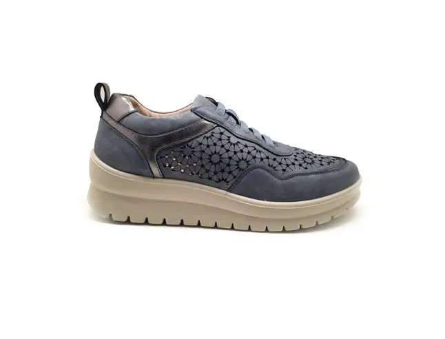 BALLERI SNEAKER MUJER CALADA CON DISEÑO FLORAL CALADO BL2505.2JEANS BALLERI - 1