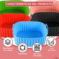 Banner - Molde Silicona Cuadrado Para Freidora De Aire