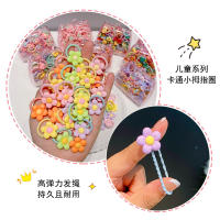 50Pcs Cinturones Elásticos Para Niñas Con Lazo Arco Iris Accesorios De Peluca Para Cumpleaños Fiesta Colores Variados - details 3