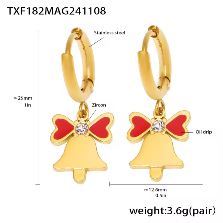 Maple inoxidable ZIRCON Árbol de Navidad Colección de Navidad collar Colgantes pendientes pulsera juego adecuado para Niñas accesorios Elegantes - 1