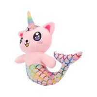 Muñeco De Peluche De 28cm En Forma De Sirena Gato Juguete Suave De Peluche Para Decoración De Habitación De Niños Regalo De Cumpleaños - details 3