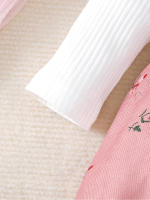 2PCS Vestido De Princesa Para Bebé Girla 0-2 Años Con Manga Larga Estampado De Flores Gran Lazo Vestido De Moda Para Bebé Niña Otoño - details 5