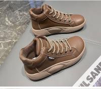 Zapatos Casuales Para Mujer Versátiles Y Moda Retro Altas a La Cintura Impermeables Con Suela Gruesa Zapatos De Tren Crustáceo Primavera Otoño - details 18
