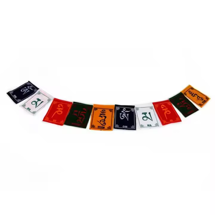 10pc/String Bandera De Oración Religiosa Miniatura Colorida Estilo Tibeto-Budista Para Ceremonias Y Decoración Casa - 1
