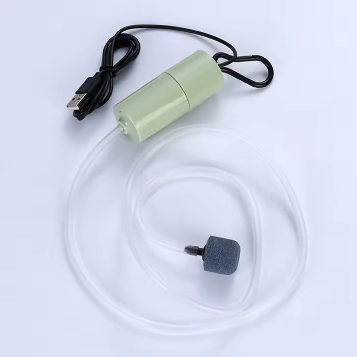 Bomba De Aire Para Acuario USB Con Piedra De Aire Y Tubo De Silicona Ahorro De Energía Bomba De Oxígeno Para Acuario Pesca - 1