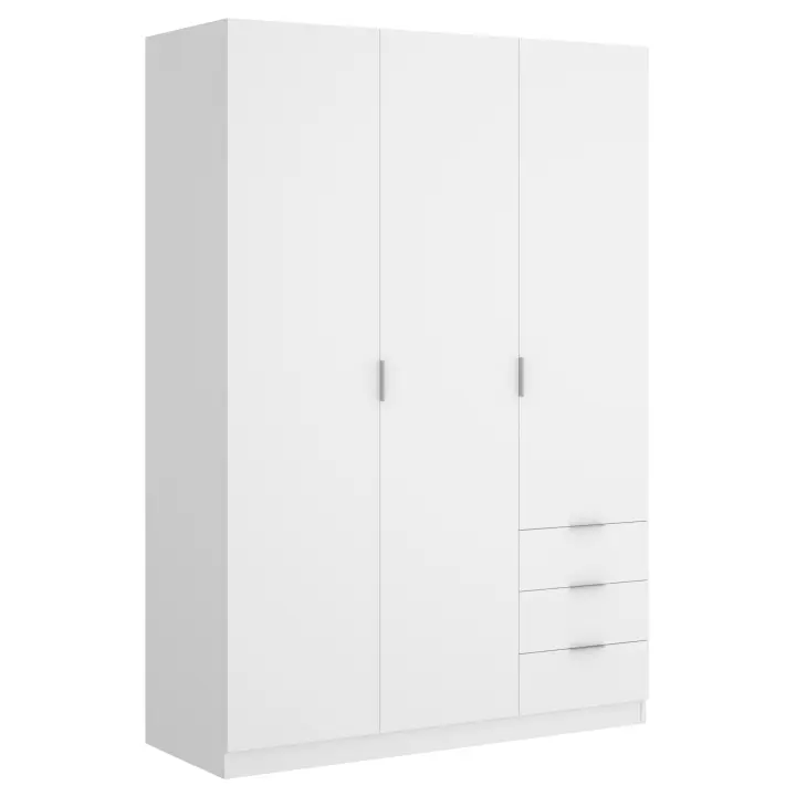 Dekit Armario 3 Puertas y 3 Cajones - ESSEN - 184x121x52 - Blanco Espacioso - 1