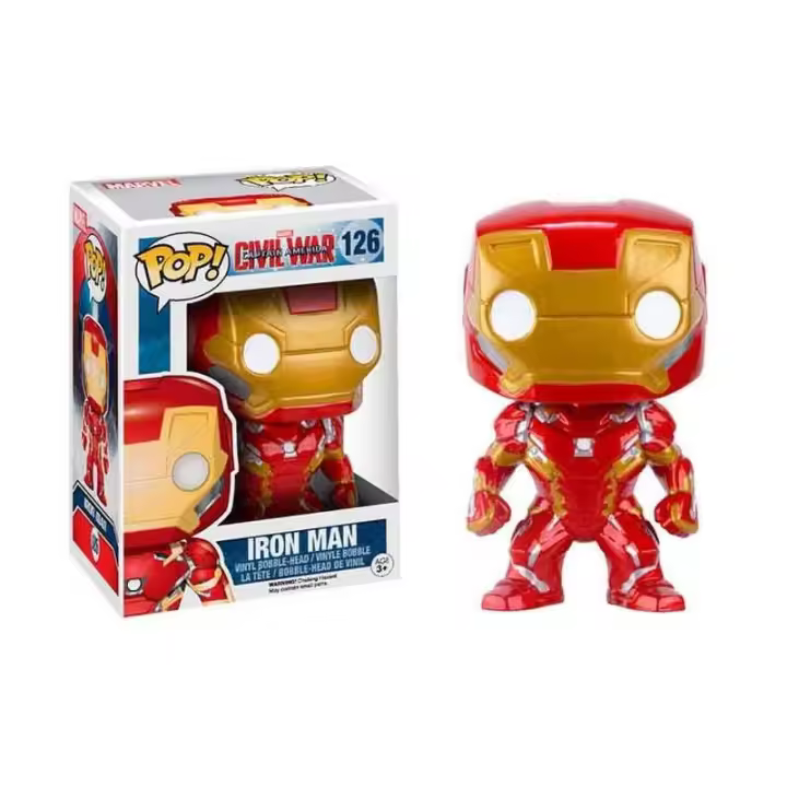 Funko POP!  Vinyl - Marvel - Iron Man - Marvel - 126 Civil War Iron Man - Figura Coleccionable Oficial - Juguete para Niños y Adultos - Fans - Diversidad de Personajes y Temáticas - 1