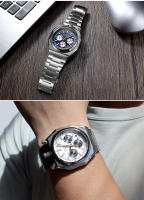 Reloj De Cuarzo Para Hombre MINI FOCUS Cronógrafo Resistente Al Agua Con Luminiscencia Y Calendario Correa De Acero Inoxidable Estilo Business - details 25