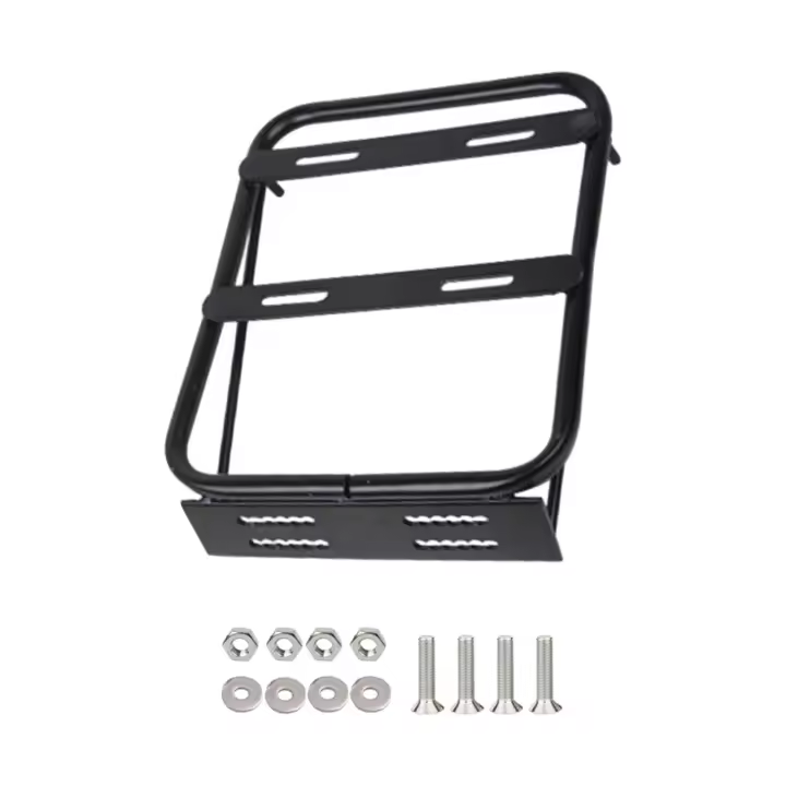 Soporte De Equipaje Trasero Para Motocicleta Robusto Desmontable Con Tornillos Base Cuadro De Rueda Portabandeja Almacenamiento - 1