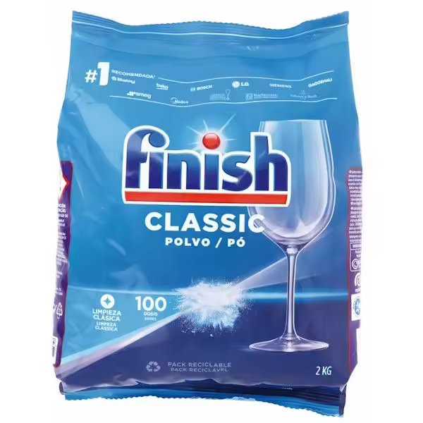 FINISH Classic Lavavajillas para Máquina  2.000 gr Lavavajillas en Polvo para Máquina - 1