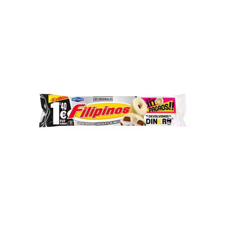 Filipinos con Chocolate Blanco, 12 unidades x 128g - 1