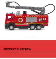 Camión Escala 1/32 Con Luz Y Música Juguete De Rescate De Bomberos Con Rojellera Regalo Para Niños Simulación De Metal Para Jóvenes Y Adultos - details 3