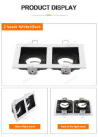 Lámpara De Punto De Luz LED Recubrimiento Blanco Negro Soporte De Bombilla GU10 Foco MR16 Ajustable Comercial Instalación En Fosa - details 7