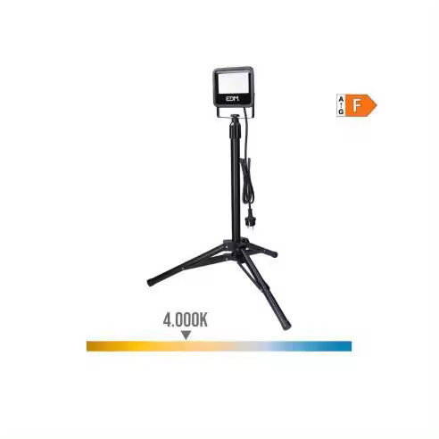EDM Foco Proyector LED con Trípode 30W 2370lm Luz Día 4000K - EDM - 70413 Foco proyector led con trípode Iluminación Exterior Proyectores Led - 1
