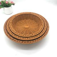 Cesta De Frutas Tejida a Mano De Imitación De Rattan Para Almacenamiento En Casa Y Cocina Tamaño round 20/25/30cm Caja De Almacenamiento Ecológica - details 3