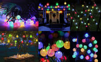 Guirnaldas Luces Exterior Solares, 11M 60 LED Guirnalda Luces Solar Impermeable, 8 Modos Interior y Exterior Cadena de Luces Solar para Jardín, Patio, Fiesta - details 4