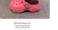 Sandalias De Playa Para Mujer Moda Verano Plataforma Alta Antideslizante Resistentes Al Desgaste Tacón Alto Zapatillas De Jardín - details 18
