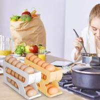 Rack Para Huevos Estante De Almacenamiento En Frigorífico Organizador De Alimentos De Plástico De 3 Capas Para Cocina - details 0