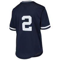 Camiseta De Béisbol Para Hombres Número 2 Con Bordado De Letras De Nueva York Ajuste Largo Cuello En V Manga Corta Transpirable Retro Deporte - details 3