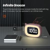 Reloj despertador para niños con Luz Nocturna Y 18 tonos de Llamada, recargable, Bonito - details 4