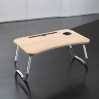 Mesa Ordenador Plegable Color Madera 60 x 40x 26cm Mesa para Portatil Cama, Mesa Ordenador Ranura para Taza, Soporte para Tablet, Mesa para Cama, Sofa, Suelo 29267 - details 2