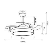 Ventilador DC de Techo LED Ledme MESSE 72W, 3 Tipos de Luz, Control Remoto, Memoria y Temporizador, Blanco - details 4