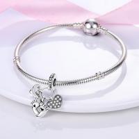 Encanto Original De Plata Para Joyería Moda Sombrero Conejo Encanto Cuentas Pulsera Ajustable Para Mujeres DIY Hecho De Zirconia - details 25