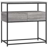 Mesa Consola Vidaxl Madera de Ingeniería 75x40x75 Cm - Negro - details 4