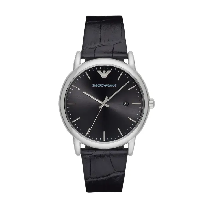 Emporio Armani Reloj LEATHER，SILVER，QUARTZ/3 HAND DATE AR2500 - 1
