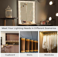 Espejo De Maquillaje LED Con Luces De Vestíbulo USB Para Baño Iluminación De Escritorio Ajustable Brillo Y Temperatura De Color - details 9