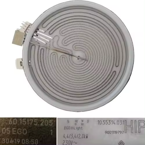 Resistencia Triple Vitro 160.15175.205, 9001119797, 10.55314.031, BSH Balay 3EB767LQ/02 4,4/3,4/2 Kw 230V 35cms - 1