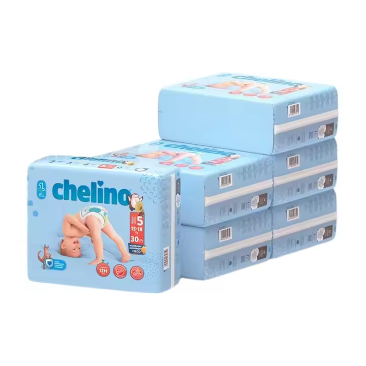 Chelino Caja de 6 Bolsas de 30 Pañales Talla 5 (13-18 kg) para Bebé (180 Pañales en total) - 1