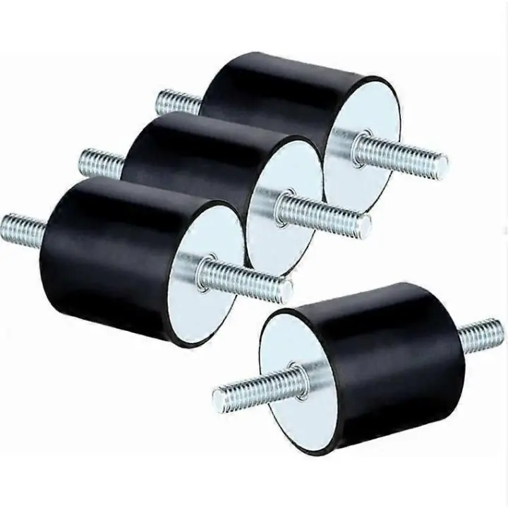 Silent Block M8, 4 piezas de montaje antivibración de goma, tornillos de amortiguador antivibración de doble extremo-(M8 x 23, 30x30) - 1