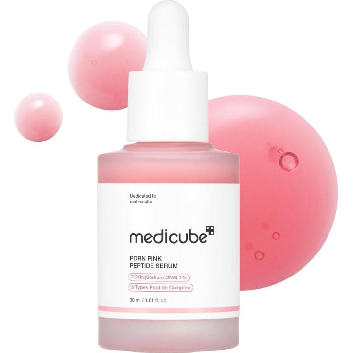 Medicube  Sérum Con Péptido Rosa Salmon Dna Pdrn, Sérum Pink Glow, Péptido, Niacinamida, Hidratante Y Reafirmante, 1,01 Fl.Oz. (1,01 Fl.Oz., Salmon Dna Pdrn)