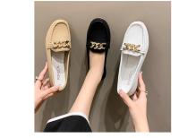 Zapatos De Mujer Otoño Primavera Nuevos Con Cadena Metálica Cuña Baja Punta Redonda Casual Zapatos De Mujer Loafer Para Madres - details 4