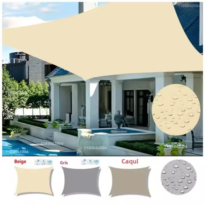 Parasol Impermeable De Algodón Para Camping Grande Protección Contra El Sol Y La Lluvia Para Jardín Y Terraza Cubierta De Sombra Para Exterior - 1