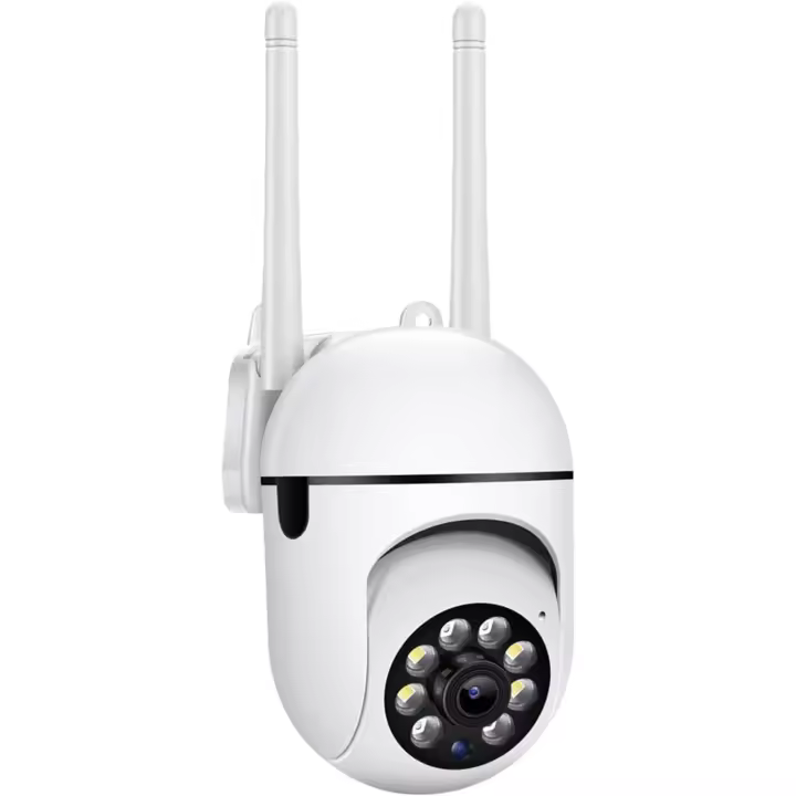 Cámara WiFi para interiores de 1080P, ángulo de visión de 360°, cámara para exteriores con comunicación bidireccional y alimentación por batería de 2 MP para seguridad del hogar - 1