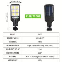Lámpara De Pared Solar LED Para Exterior Con Sensor De Movimiento Impermeable 3 Modos Iluminación De Seguridad Para Jardín Patio Camino - details 2