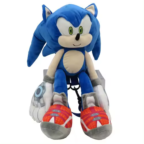 Mochila Sonic Peluche 18x20x40 cm - 1
