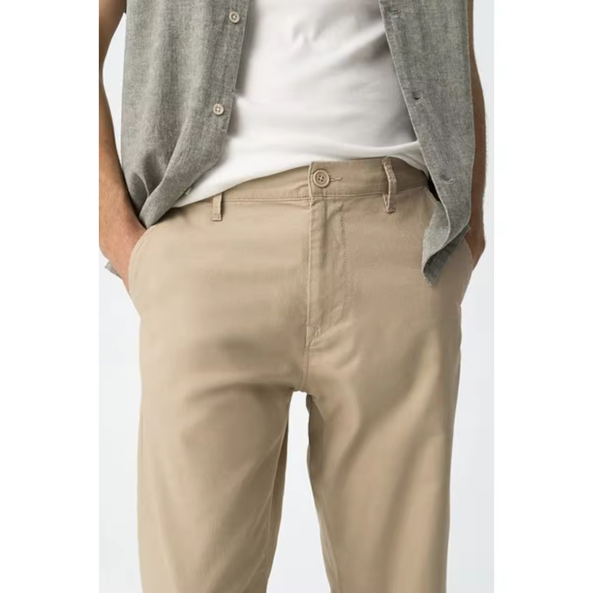 Pantalón chino Tiffosi H85 Relaxed 10060069 beige - details 2